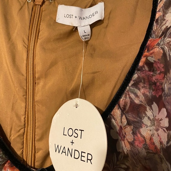 Lost & Wander Women’s Floral Ruffle Tiered  Botanique Midi Dress NEW size 12 - Picture 15 of 16